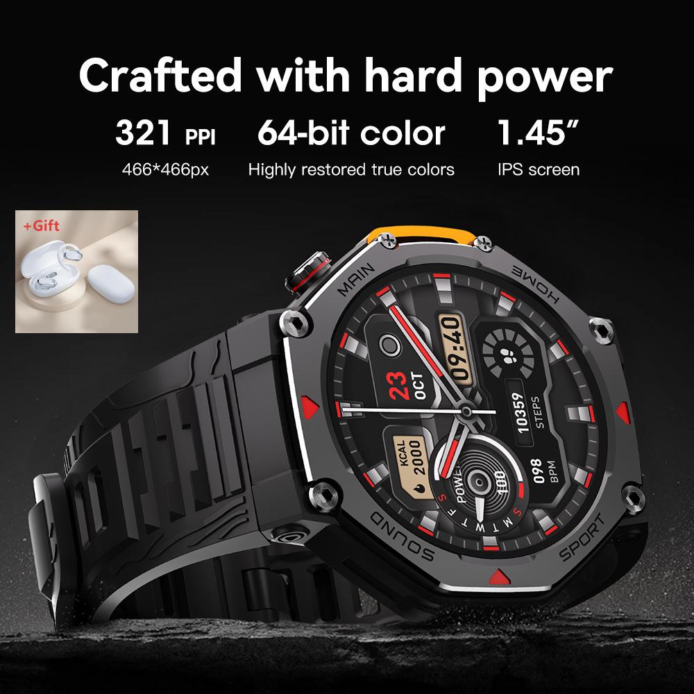Smartwatch M Active - YBM-REX4 2025 ベストセラー 5ATM防水スマートウォッチ アウトドア測位ポート 追跡機能
