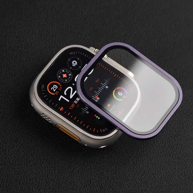 Apple Smartwatch Accessories - Apple Watch Ultra 用強化ガラス 49mm チタンメタルフレーム