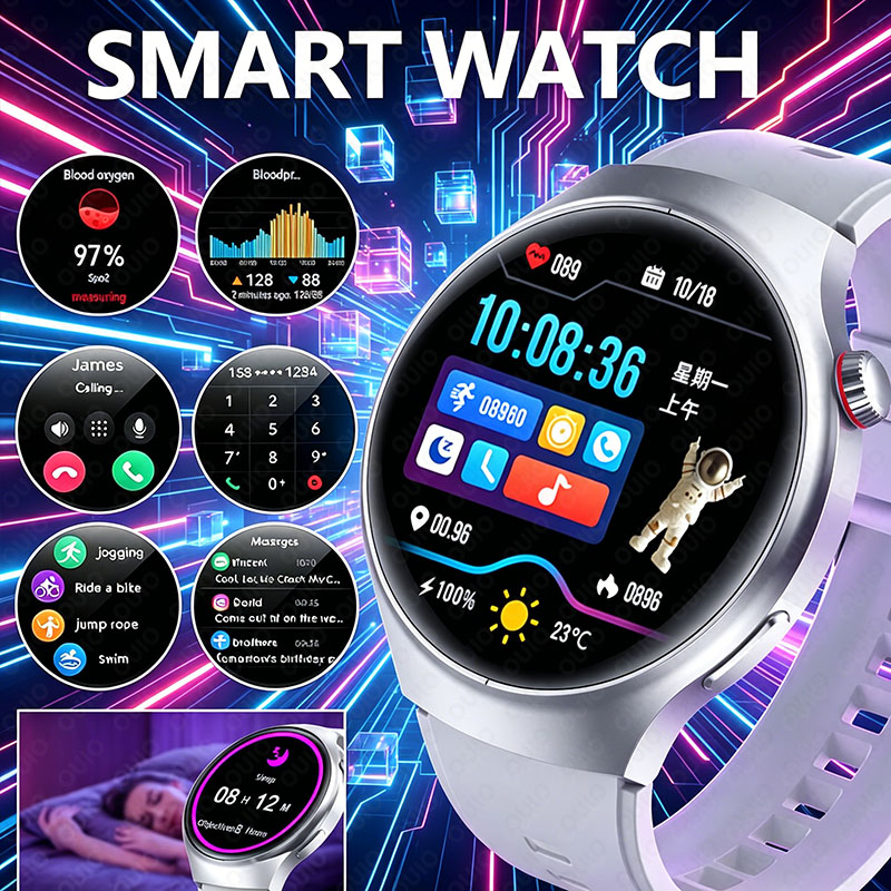 Smartwatch M Active - 2026 スマートウォッチ マルチスポーツモード Bluetooth通話 健康モニタリング 心拍数