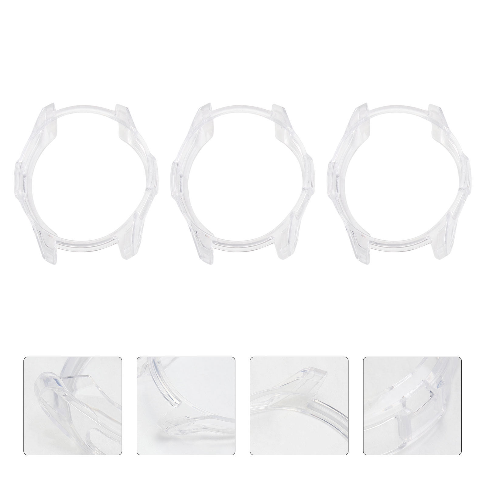 Watch Case Bumper - 3個入りウォッチ保護ケース 透明フレームカバー 全面保護 スマートウォッチ 42mm 保護用金属バンパーケース
