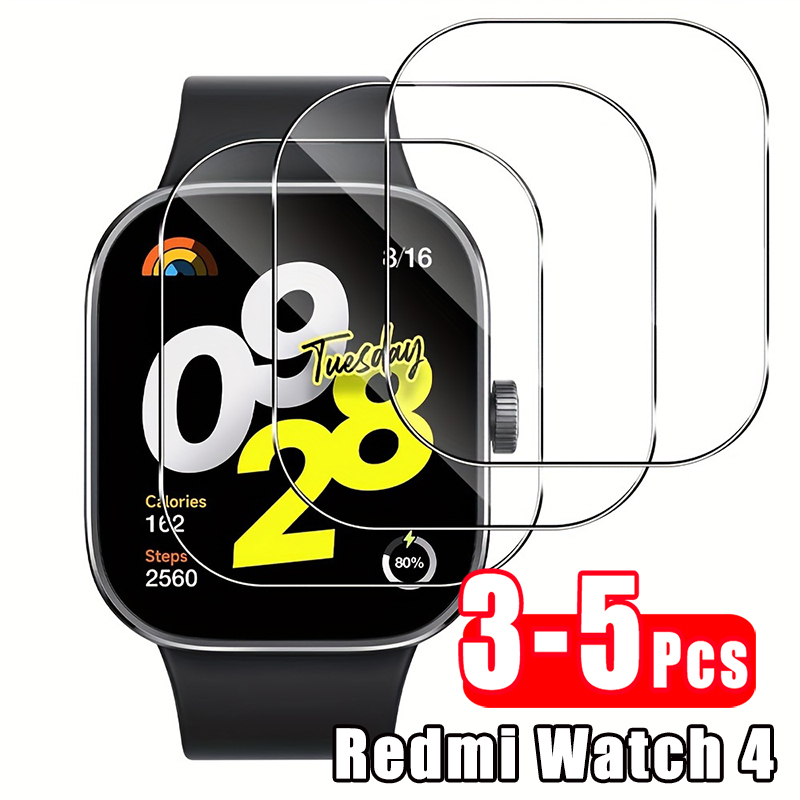 Watch Face Protector - 3-5 個プレミアム強化ガラス Xiaomi Redmi Watch4 スマートウォッチスクリーンプロテクター