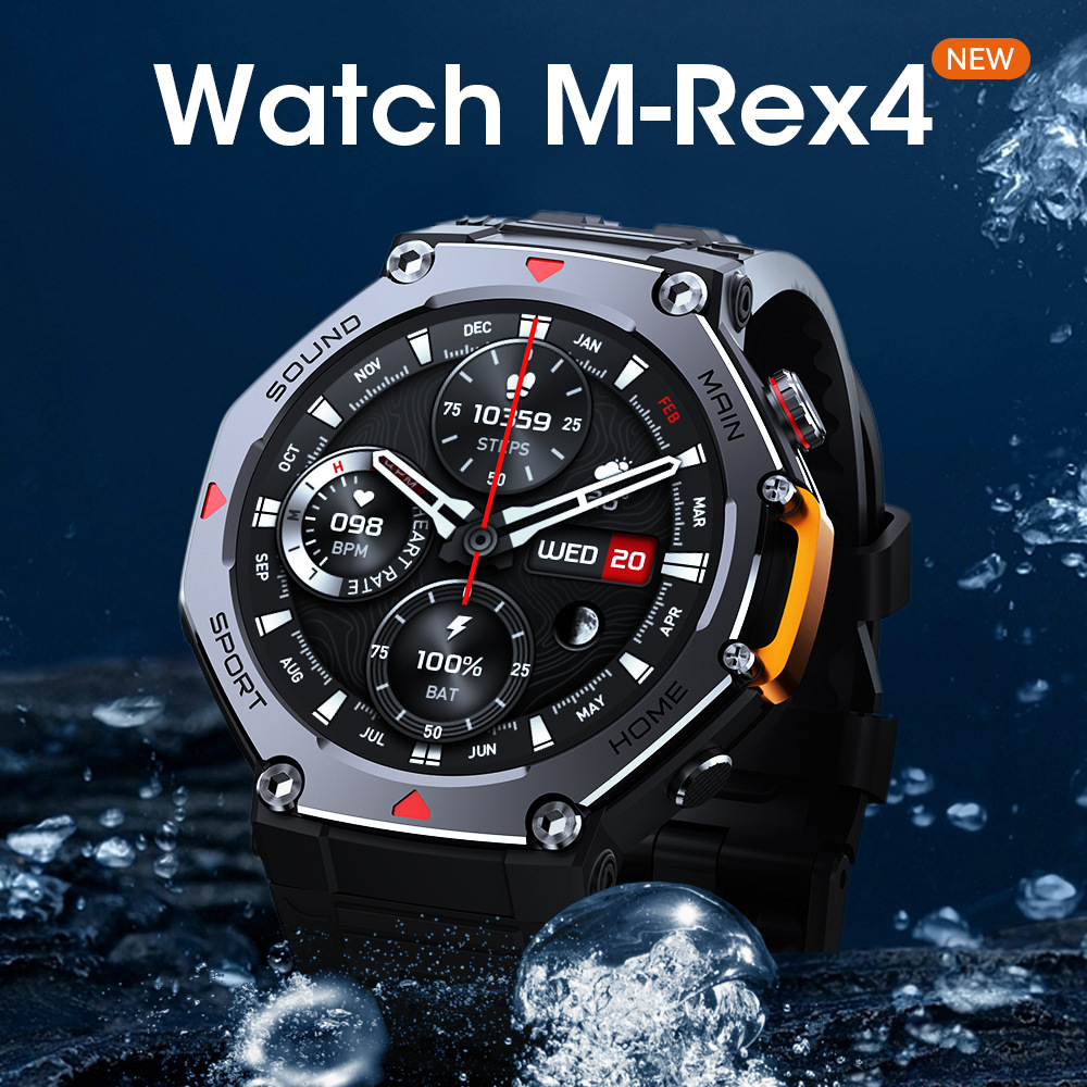 Smartwatch M Active - M REX4スマートスポーツヘルスウォッチ2025 トレンドフィットネストラッカー 先進的な健康モニタリング機能搭載