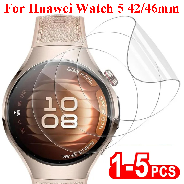 Watch Face Protector - Huawei Watch 5 42mm/46mm用ハイドロゲルフィルム、スクリーンプロテクター、ソフトTPUフィルム、ウォッチアクセサリー、保護カバー