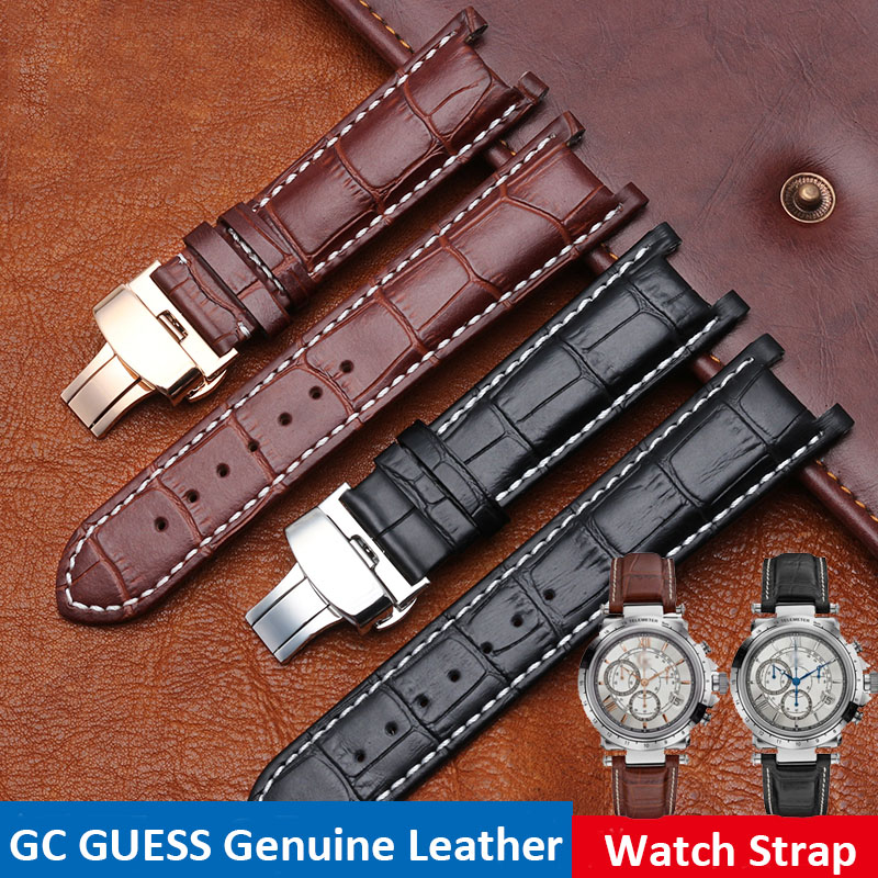 Smartwatch Guess - ノッチ革時計ストラップ 20*11 ミリメートル 22*13 ミリメートル GC