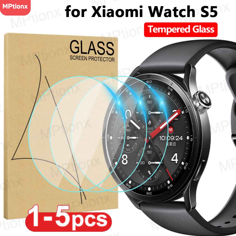 Watch Face Protector - 強化ガラス Xiaomi Watch S5 スマートウォッチスクリーンプロテクター耐久性のある HD