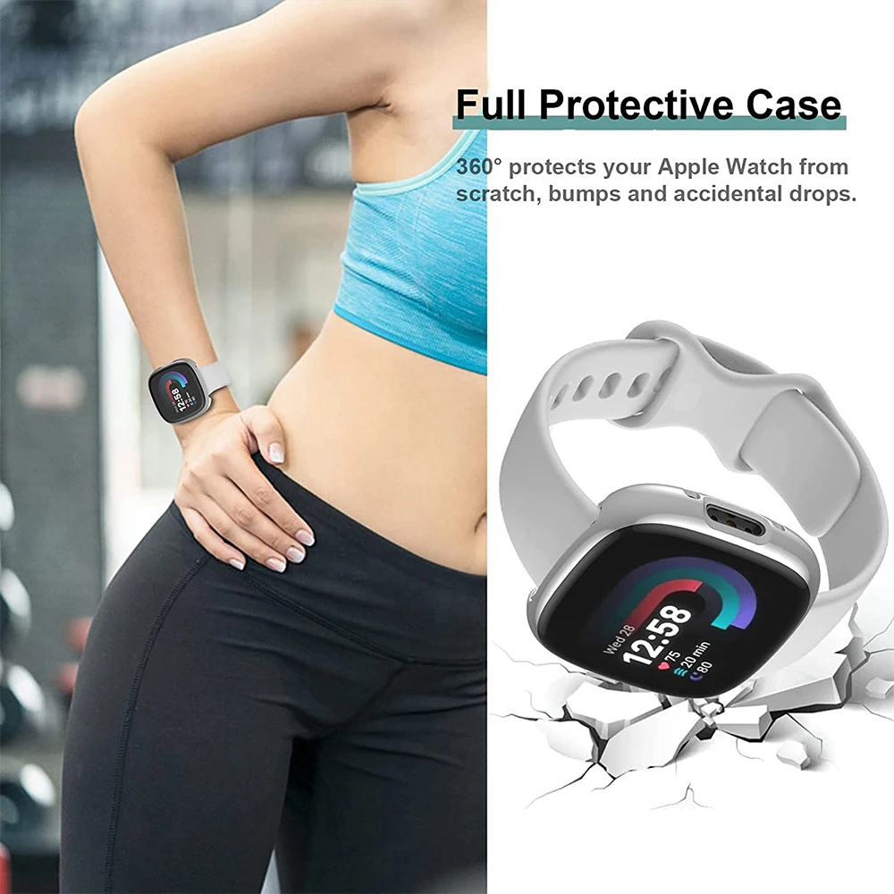Fitbit用スクリーンプロテクター,4/sense 2ケー - Watch Case Bumper のレビューと価格