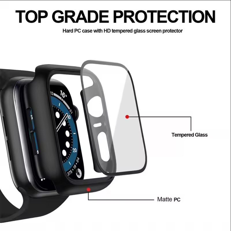 強化ガラス+カバー Apple Watch 11 10 42 - Watch Case Bumper のレビューと価格