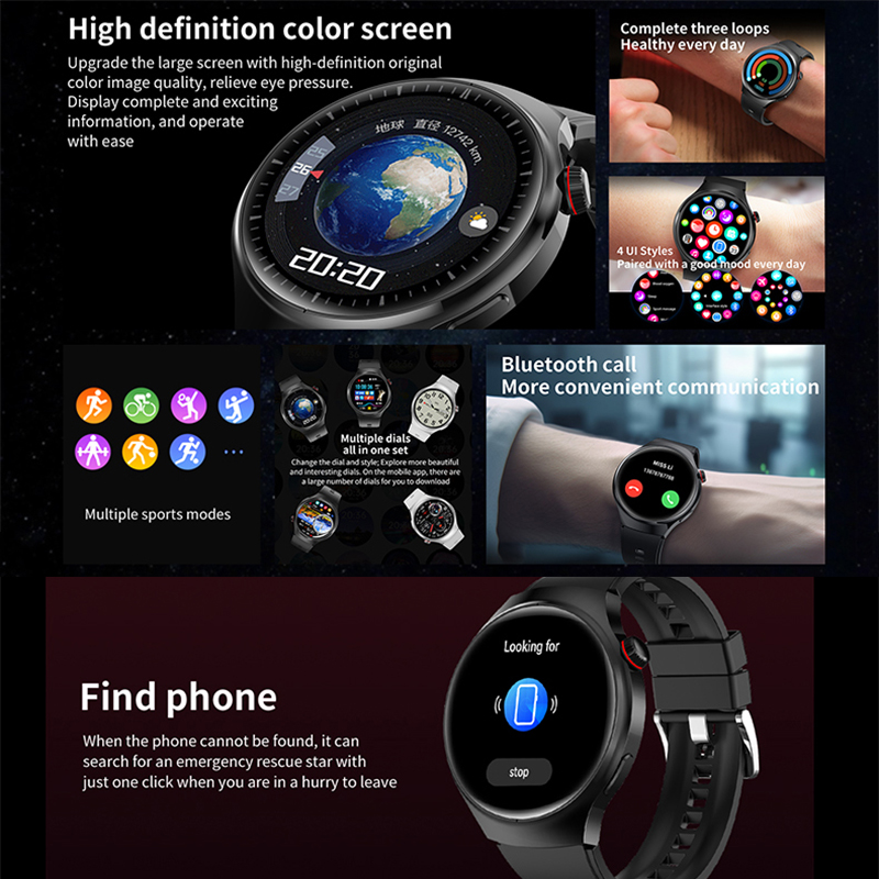 新しいスマートウォッチ男性用 HD スクリーン心拍数血中酸素 - Smartwatch M Active のレビューと価格