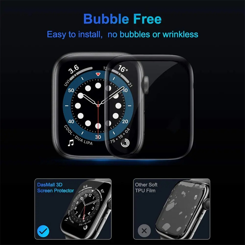 ソフトガラス Apple Watch スクリーンプロテクター - Apple Smartwatch Accessories のレビューと価格