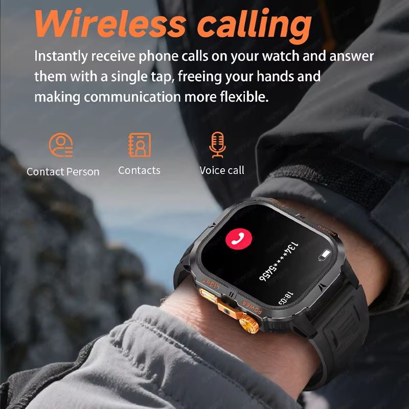 2026 頑丈な軍事スマートウォッチ男性用 1200mAh  - Smartwatch M Active のレビューと価格