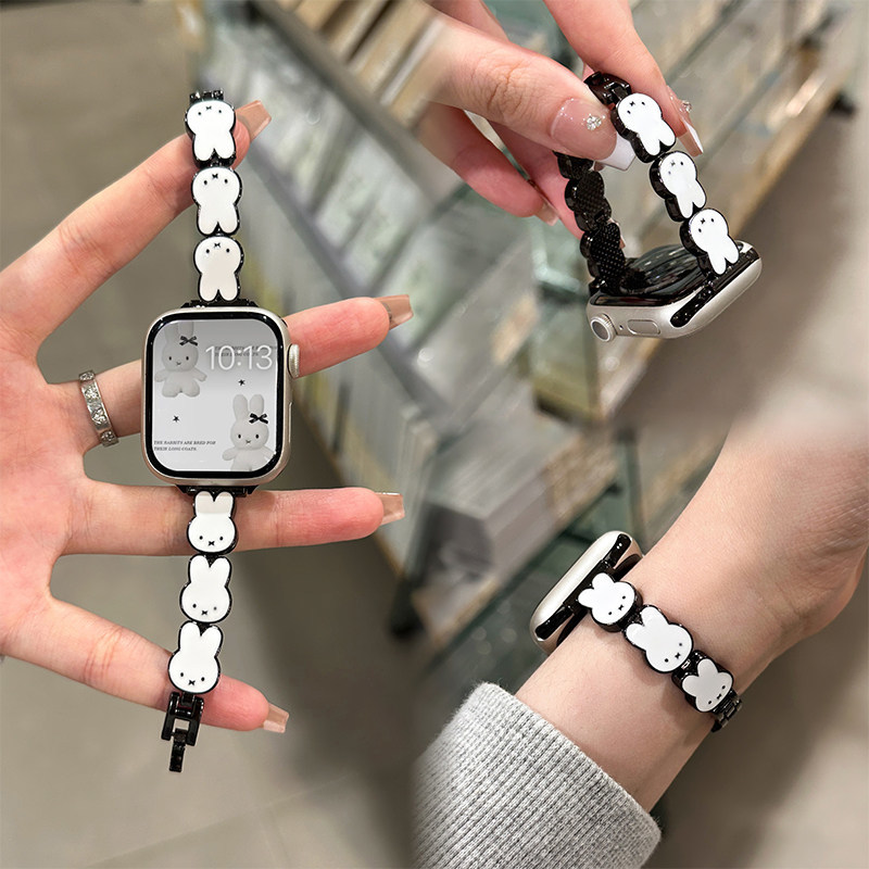 ミッフィーラビットレザー時計バンド Apple Watch  - Apple Smartwatch Accessories のレビューと価格