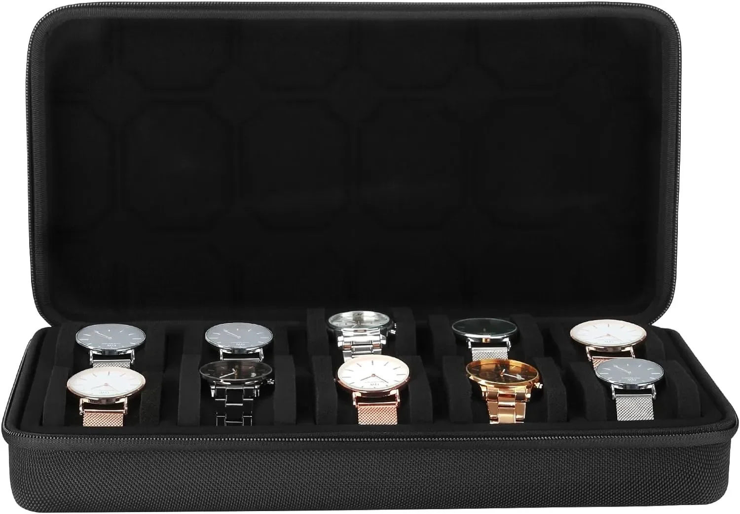 10スロットウォッチボックスオーガナイザーポータブルジッパー - Smartwatch Id のレビューと価格